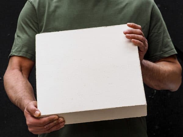 Dalle réfractaire blanche 33x33x6 cm