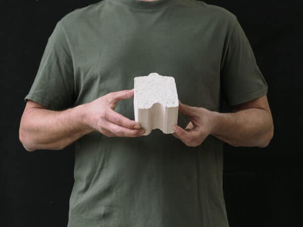 Brique mortaise réfractaire  blanche